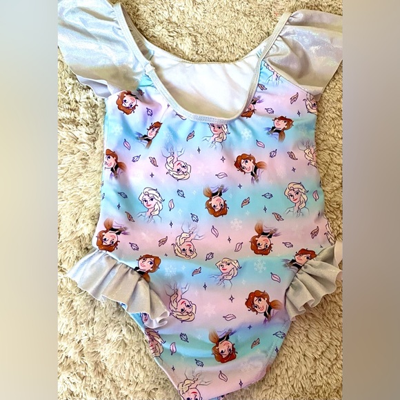 Disney Swim Disneys Elsa And Anna One Piece Girls Bathing Suit